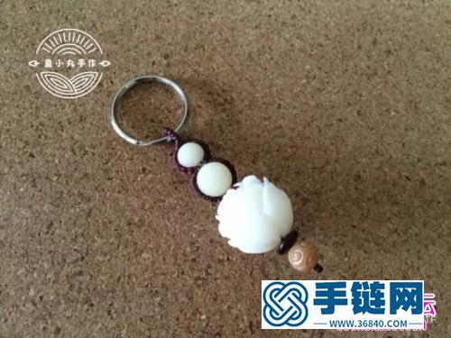 繩編福祿雙至鑰匙扣掛件的制作圖解