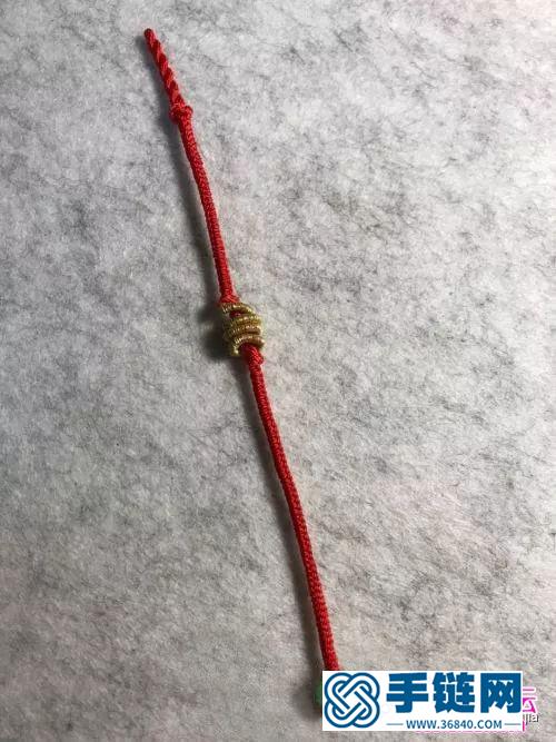 繩編轉運辟邪紅繩手鏈的編織圖解