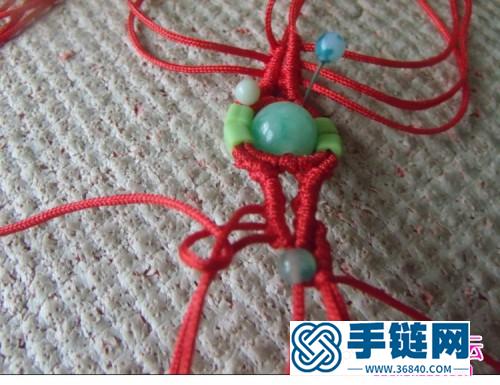 玉線編制串珠手鏈的制作方法