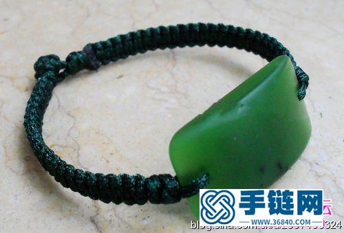 雙孔手牌制作的搭扣款手繩手鏈的編法