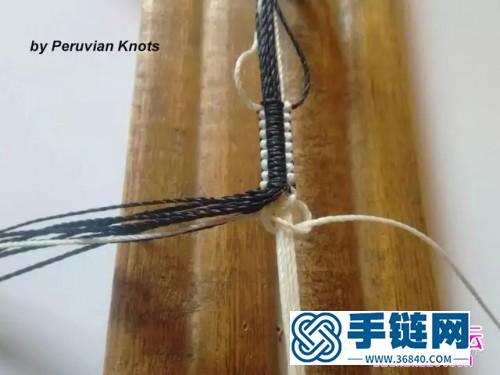 中國結編織黑白手繩方法圖解