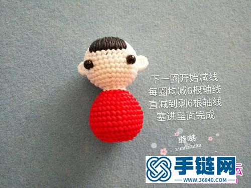 繩編可愛男女福娃的詳細編制圖解