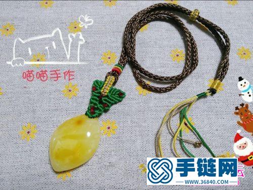 圣誕樹掛珠項(xiàng)鏈吊墜的詳細(xì)編制圖解