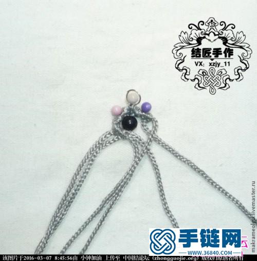 中國結制作的串珠小耳環圖解