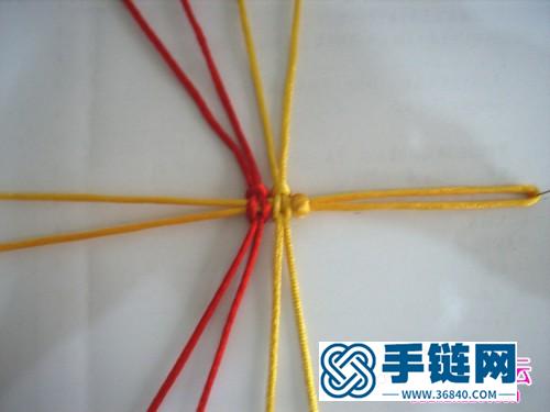 四線漸變平結手繩的制作方法