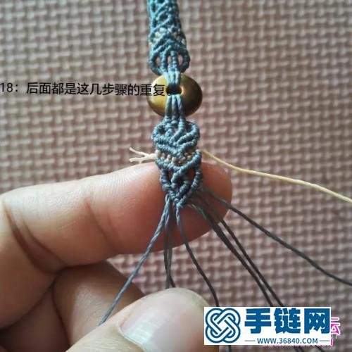 中國結平安扣手鏈的制作方法