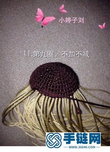 中國結編織制作的香菇