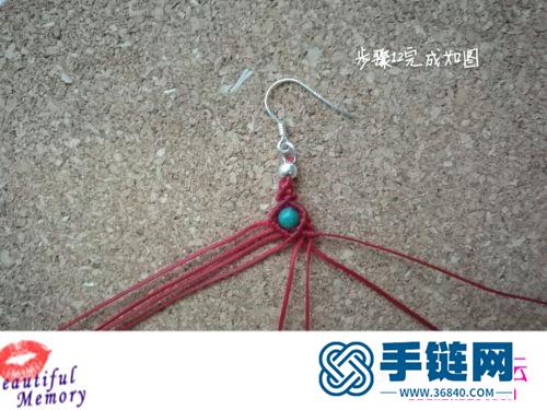 繩編圣誕樹耳環的詳細制作教程