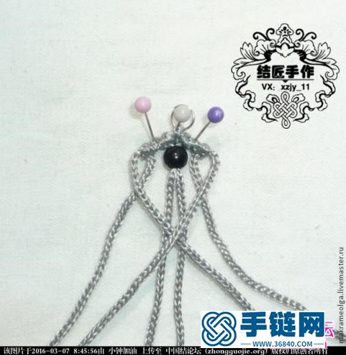 中國結制作的串珠小耳環圖解