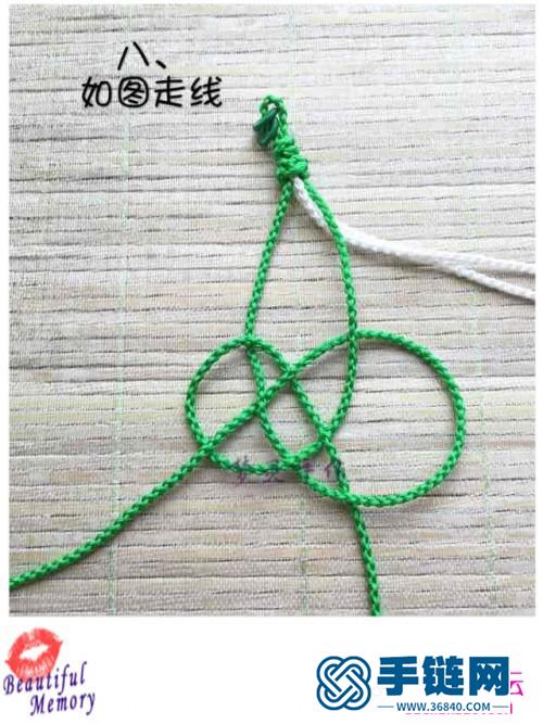 中國結(jié)團花掛飾的編織
