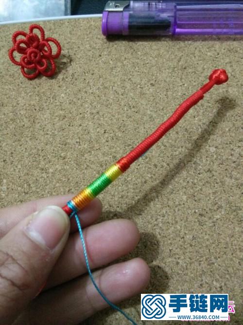 花朵手繩的編法步驟圖