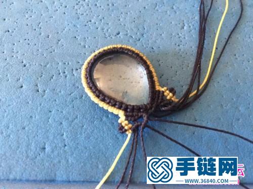 南美圓蠟線制作包水晶的項鏈教程