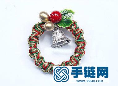 中國結編織制作的圣誕胸針圖解
