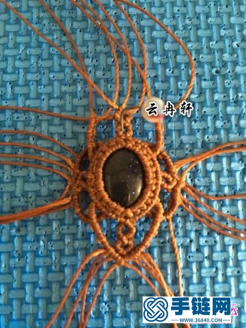 繩編包石星空戒指的制作方法