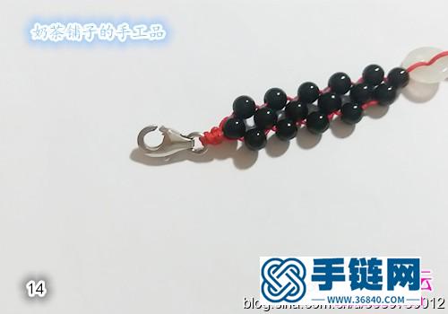 黑碧璽腳鏈的編織制作方法