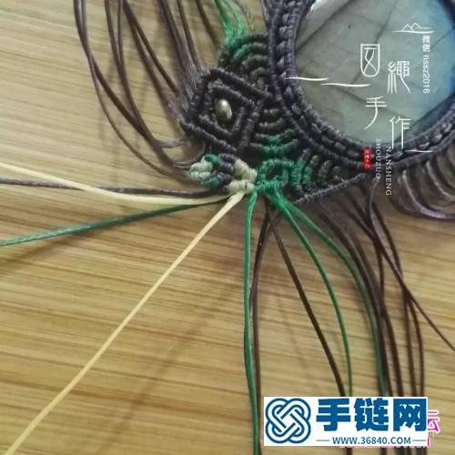 繩編包石七彩花項鏈吊墜的詳細制作教程