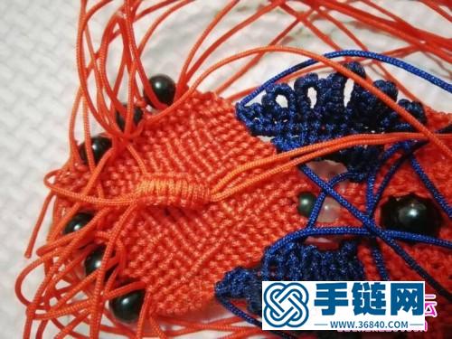 墨珠落虹項鏈的編織方法