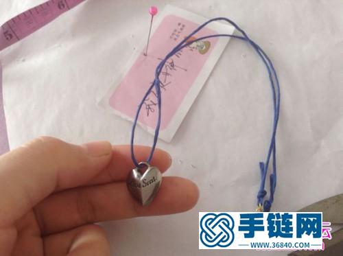 中國結編織簡約心形鎖骨鏈教程