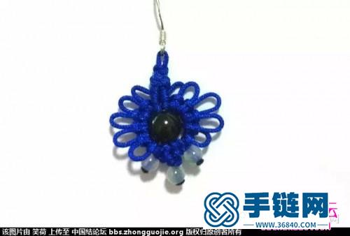 中國結編織花朵耳墜教程