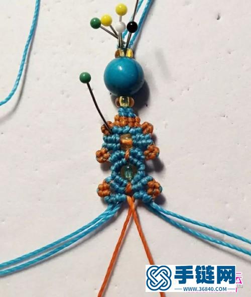 繩編單珠手繩的詳細編織方法圖解