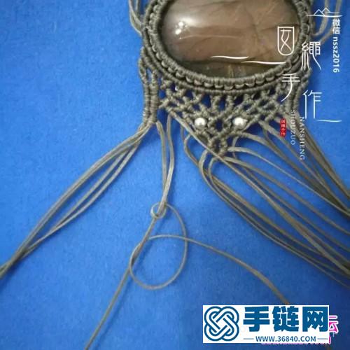南美扁蠟線編制的男款超寬包石手繩的詳細教程