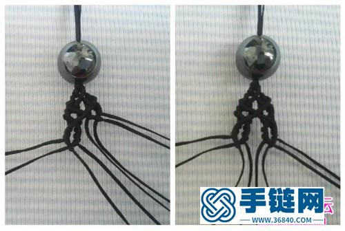蠟線繩編圓珠頸鏈的方法