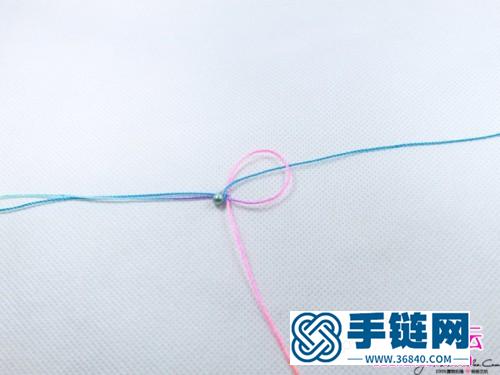 925銀小胖魚七彩手繩的制作方法圖解