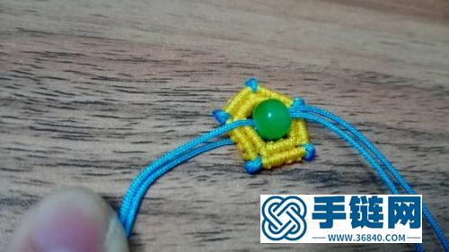 中國結(jié)編織雙層五角手繩教程