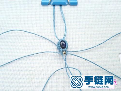 繩編拉長石戒指的詳細(xì)編制步驟圖