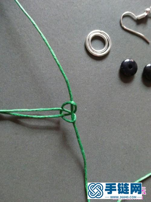 蠟線小葉子耳環的制作方法
