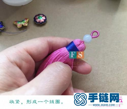 繩編流蘇小吊墜掛飾的詳細制作圖解