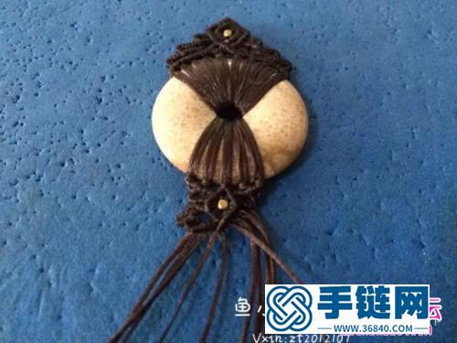 繩編平安扣項鏈掛繩墜的詳細編制圖解（魚小丸作品）