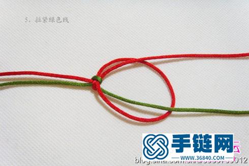 繩和珠子制作平安如意手鏈的方法
