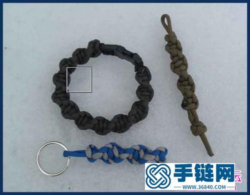 雙螺旋式繩結鑰匙扣的編法教程