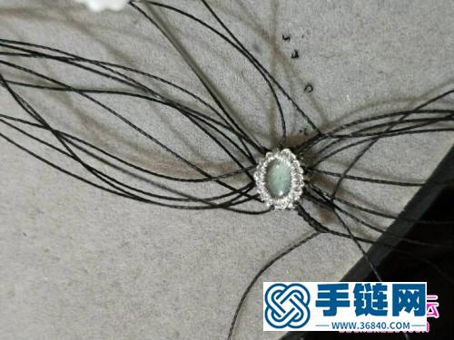 繩編拉長石戒指的詳細編制教程