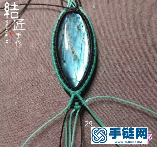 中國結(jié)編織包石小魚兒胸針教程（項鏈墜）