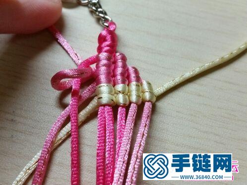 中國結繩編大蝦鑰匙鏈步驟圖片