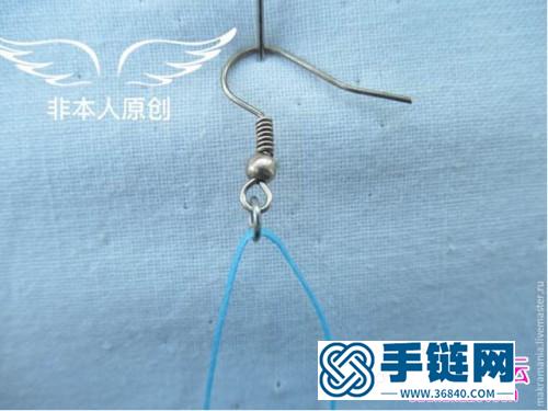 斜卷結和串珠制作的海洋之星耳環教程