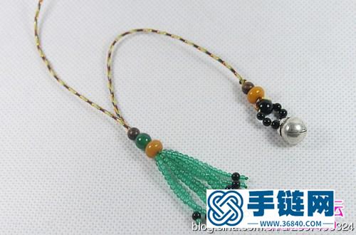 流蘇銀鈴手機小掛飾的制作方法