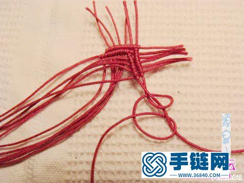 中國結編織手鏈的中間花樣部分圖解
