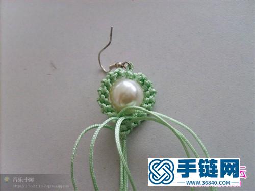 心形珍珠耳環的制作方法