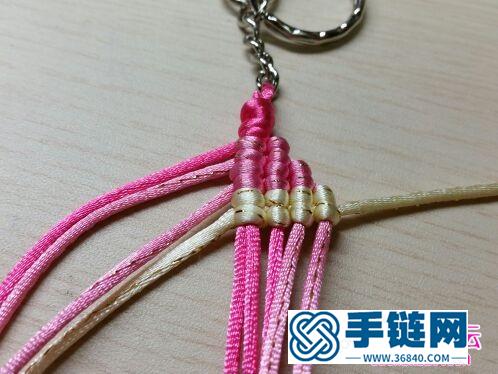 中國結繩編大蝦鑰匙鏈步驟圖片