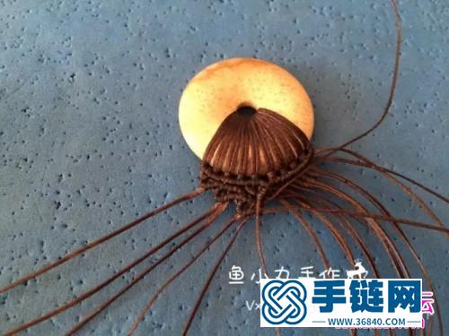 繩編平安扣項鏈掛繩墜的詳細編制圖解（魚小丸作品）