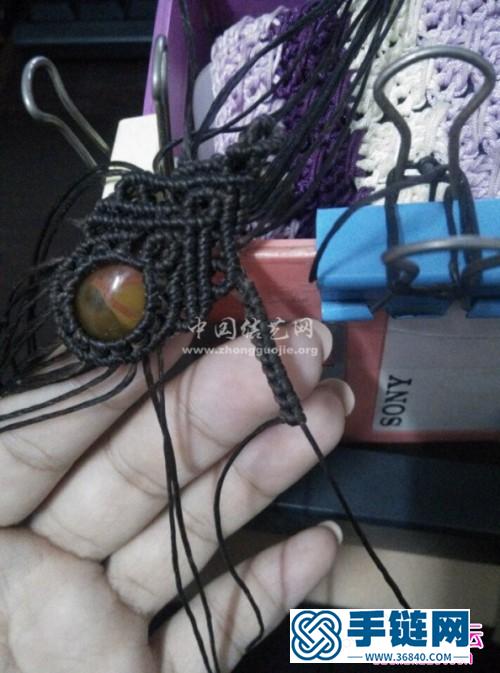 中國結編織半寶石項鏈吊墜圖片，有詳細教程