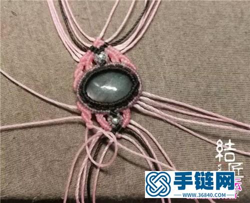 中國結編織包石戒指教程步驟