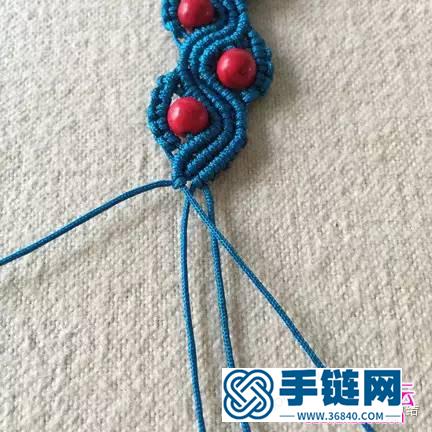 藍色波浪串珠手鏈的制作方法
