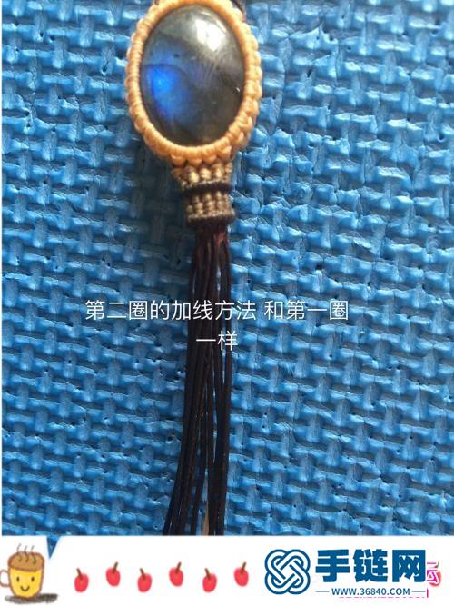 玉線情侶款結繩手鏈的編制方法