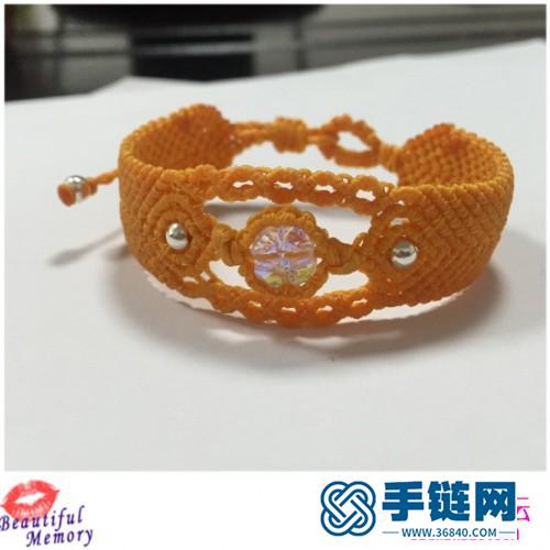 四葉草寬手繩的編法圖解