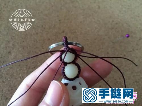 繩編福祿雙至鑰匙扣掛件的制作圖解