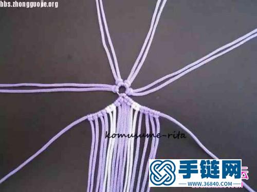 中國結編織的風車花步驟圖解